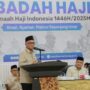 Kepala Badan Penyelenggara Haji RI KH Mochamad Irfan Yusuf Hasyim atau Gus Irfan saat pelepasan jamaah haji Aceh kloter 1, Sabtu (17/5) di Asrama Haji Banda Aceh. (Foto: For Infoaceh.net)