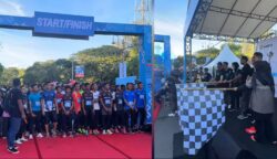 Ajang lari Banda Aceh Run 8,20K sukses digelar tanpa ada peserta yang memakai celana pendek. Wali Kota Illiza Sa’aduddin Djamal bersama Ketua DPRK Irwansyah saat melakukan pelepasan di depan Stadion H. Dimurthala Lampineung, Ahad pagi (18/5)