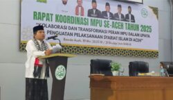 MPU Aceh menggelar Rakor MPU se-Aceh yang berlangsung di Gedung Serbaguna Tgk H Abdullah Ujong Rimba, Kompleks MPU Aceh, Banda Aceh, Senin (19/5)