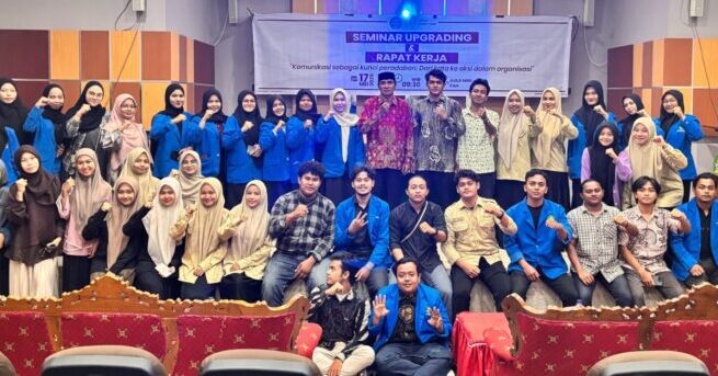 HMP SKI UIN Ar-Raniry menggelar Seminar Upgrading dan Raker 2025, Sabtu, di aula Fakultas Adab dan Humaniora