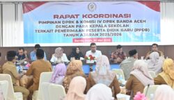 DPRK Banda Aceh memanggil para kepala SMP dan SD untuk membahas Penerimaan Peserta Didik Baru (PPDB) Tahun Ajaran 2025/2026, Selasa (20/5). (Foto: For Infoaceh.net)