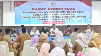 DPRK Banda Aceh memanggil para kepala SMP dan SD untuk membahas Penerimaan Peserta Didik Baru (PPDB) Tahun Ajaran 2025/2026, Selasa (20/5). (Foto: For Infoaceh.net)