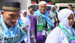 Sebanyak 1.571 jamaah haji Aceh yang tergabung dalam empat kloter telah tiba di Tanah Suci Arab Saudi, Rabu (21/5). (Foto: For Infoaceh.net)