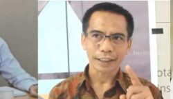 Ketua Umum PWI Kongres Bandung Hendry Ch Bangun (kiri), Anggota Dewan Pers Dahlan Dahi (tengah) dan Ketua Umum PWI KLB Zulmansyah Sekedang (kanan)