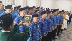 Pelantikan PPPK Tahap I Formasi 2024 di aula Kanwil Kemenag Aceh, secara nasional bersama Menag RI, Senin (26/5)