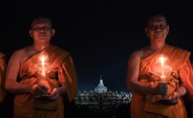 Ilustrasi perayaan Waisak 2024 di Candi Borobudur di Magelang, Jawa Tengah.(Dok. Kementerian Pariwisata dan Ekonomi Kreatif)