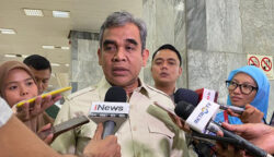 Ketua MPR Ahmad Muzani kepada wartawan di Kompleks Parlemen, Senayan, Jakarta, pada Rabu (25/6/2025).