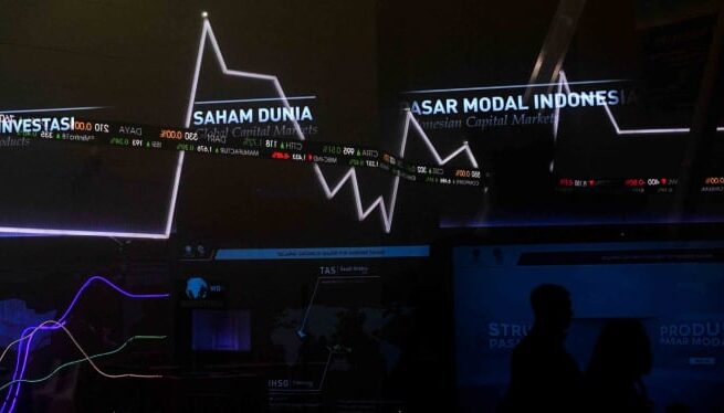 Ilustrasi bursa saham asia