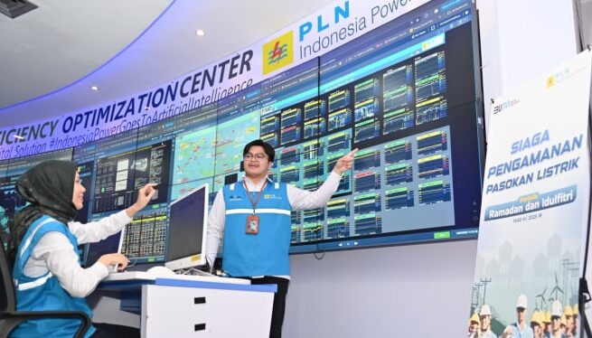 PLN Indonesia Power mempunyai fungsi monitoring pembangkit yaitu Reliability and Efficiency Optimization Center (REOC), pasokan listrik saat momen Ramadan dan Idulfitri 1446 H dipantau 24 jam.