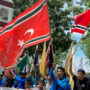 Ratusan masyarakat dan mahasiswa dari berbagai perguruan tinggi di Aceh menggelar aksi unjuk rasa di halaman Kantor Gubernur Aceh, Banda Aceh, Senin 16 Juni 2025.