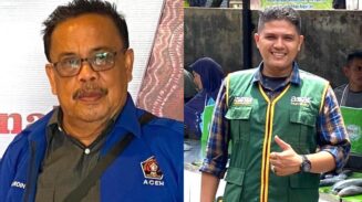 Ketua PWI Aceh, Nasir Nurdin dan Ketua Asar Humanity Aceh, Munandar. (Dok. PWI Aceh)