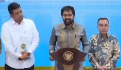 Gubernur Aceh Muzakir Manaf atau Mualem dalam konferensi pers di Istana Kepresidenan, Jakarta, Selasa (17/6/2025).