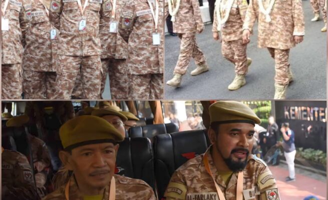 Bupati Aceh Timur Iskandar Usman Al-Farlaky dan Wakil Bupati T. Zainal Abidin, serta Wali Kota Sabang Zulkifli H. Adam dan Wakil Wali Kota Suradji Junus, mengikuti retreat kepala daerah gelombang II di Kampus IPDN Jatinangor, Sumedang, Jawa Barat, 22–26 Juni 2025. (Foto: Ist)