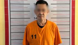 Satreskrim Polres Aceh Utara mengamankan pria berinisial IKN (52) alias Balia, warga Gampong Meunasah Reudeup, Kecamatan Lhoksukon, Aceh Utara, atas kasus penipuan mengaku anggota polisi. (Foto: Dok. Polres Aceh Utara)