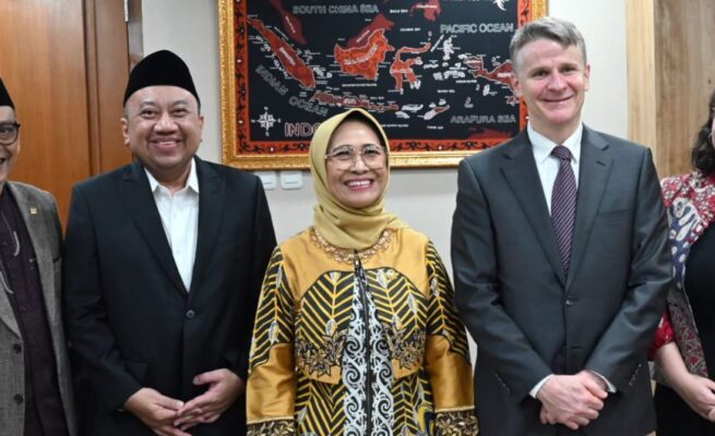 Komisi X Dewan Perwakilan Rakyat Republik Indonesia (DPR RI) bertemu dengan Duta Besar Australia untuk Indonesia, Roderick Brazier, di Kompleks Parlemen Senayan, Jakarta, Kamis (26/6/2025).