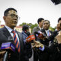 Menteri Luar Negeri Sugiono menyampaikan keterangan pers kepada awak media di St. Petersburg, pada Rabu, 18 Juni 2025. (Foto: BPMI Setpres)