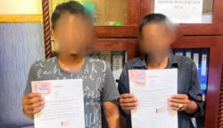 Tim Satgas Anti Premanisme Polres Aceh Besar mengamankan dua orang preman pelaku pungli di kawasan wisata Lhoknga, pada Sabtu (31/5/2025).