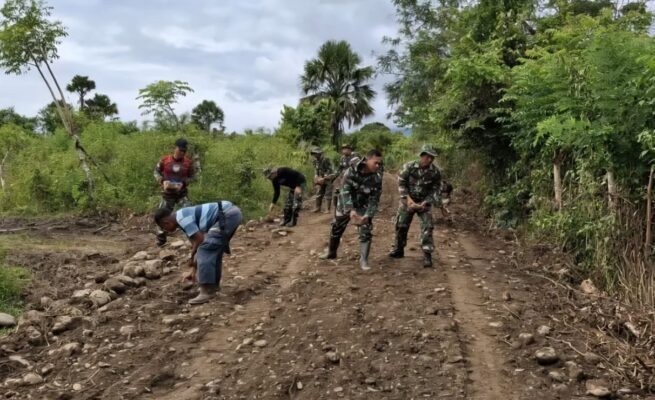 Kodam Iskandar Muda melalui program TMMD ke-124 membantu percepatan pembangunan infrastruktur di wilayah pedesaan