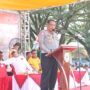 Dirlantas Polda Aceh Kombes Pol M Iqbal Alqudusy pada kampanye keselamatan berlalu lintas yang digelar di Aceh Tenggara, Ahad (1/6/2025)