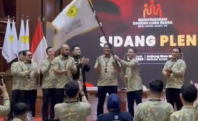 Said Rizqi Saifan terpilih aklamasi sebagai Ketua Umum BPD HIPMI Aceh periode 2025–2028 dalam Musdalub ke-15 yang digelar Ahad, 1 Juni 2025, di Anjong Mon Mata, Banda Aceh
