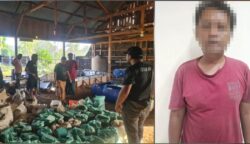 Satreskrim Polres Aceh Selatan mengamankan pria berinisial RM (45), yang diduga melakukan aktivitas pertambangan tembaga ilegal di Gampong Gadang, Kecamatan Samadua, Aceh Selatan. (Foto: Dok. Polres Aceh Selatan)