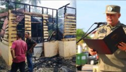 Bupati Aceh Utara, Ismail A. Jalil atau Ayahwa, mengumumkan pencopotan Kepala BPBD Aceh Utara, Asnawi, dalam apel Hari Lahir Pancasila di Lapangan Landeng, Aceh Utara, Senin (2/6)