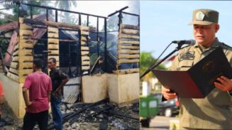 Bupati Aceh Utara, Ismail A. Jalil atau Ayahwa, mengumumkan pencopotan Kepala BPBD Aceh Utara, Asnawi, dalam apel Hari Lahir Pancasila di Lapangan Landeng, Aceh Utara, Senin (2/6)