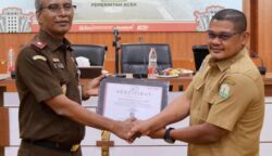 Wakajati Aceh Muhibuddin SH MH menjadi narasumber Bimtek BRA dalam rangka peningkatan kapasitas mendukung program reintegrasi di Aceh, Senin, 2 Juni 2025