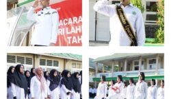 Upacara peringatan Hari Lahir Pancasila di MTsN 1 Model Banda Aceh, Senin (2/6). (Foto: For Infoaceh.net)