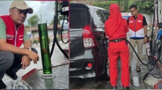 Pertamina Patra Niaga Regional Sumbagut melalui Sales Area Manager Aceh melakukan sidak ke beberapa SPBU di wilayah Banda Aceh, Ahad (8/6). (Foto: For Infoaceh.net)
