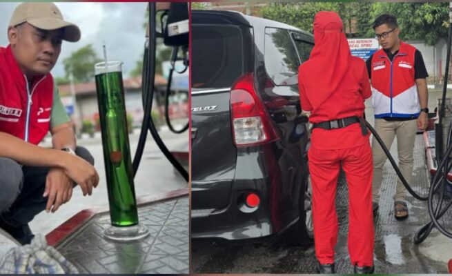 Pertamina Patra Niaga Regional Sumbagut melalui Sales Area Manager Aceh melakukan sidak ke beberapa SPBU di wilayah Banda Aceh, Ahad (8/6). (Foto: For Infoaceh.net)