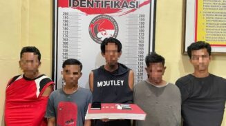 5 narapidana di Lapas Kelas III Calang, Aceh Jaya, diamankan setelah terbukti terlibat dalam kasus penyalahgunaan narkotika jenis sabu. (Foto: Dok. Polres Aceh Jaya)