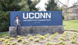 Riski Nopriyama saat berada di kampus University Of Connecticut, Amerika Serikat. (Foto: Ist)