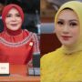 Istri Gubernur Aceh, Hj Salmawati atau Bunda Salma (kiri) melontarkan peringatan keras kepada Ketua DPRD Sumut, Erni Afriyanti Sitorus (kanan)