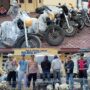 Motor gede (Moge) merek Harley Davidson dan satwa langka, yang diduga barang bukti hasil penyelundupan dari Thailand diamankan di Polres Aceh Timur, Ahad (15/6). (Foto: Ist)