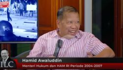 Mantan Menkumham Hamid Awaluddin saat menjadi narasumber dalam program Indonesia Lawyers Club (ILC), Rabu malam (18/6/2025). (Foto: Ist)