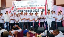 Ahmad Haeqal Asri resmi dilantik sebagai Ketua IOF Pengurus Cabang Aceh masa bakti 2025–2029 pada Jum'at, 20 Juni 2025, di Hotel Hermes Palace Banda Aceh. (Foto: Ist)