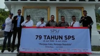 Dalam memperingati hari jadi ke-79, SPS Aceh menggelar ziarah sejarah ke situs Radio Rimba Raya di Kampung Rime Raya, Kecamatan Pintu Rime Gayo, Bener Meriah, Sabtu (21/6). (Foto: For Infoaceh.net)