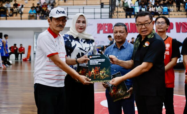 Pembukaan turnamen bola basket Perjuangan Cup Vol 2 pada Sabtu, 21 Juni 2025 di Hall Serbaguna Stadion Harapan Bangsa Banda Aceh. (Foto: Ist)
