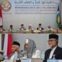 Guru Besar UIN Ar Raniry, Prof Dr Tgk Hasanuddin Yusuf Adan MCL MA menjadi narasumber Muzakarah Ahlul Halli Wal 'Aqdi ke-8 di Auditorium Yayasan Pendidikan Islam dan Dakwah AKUIS, Banyuasin, Sumsel, Selasa (24/6/2025). (Foto: Ist)