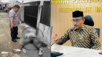 Anggota DPD RI asal Aceh, H Sudirman atau Haji Uma, menerima pengaduan dari keluarga seorang warga bernama Ibrahim (45), ODGJ yang menjadi korban penembakan oleh oknum anggota polisi di Pidie. (Foto: Ist)