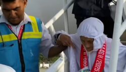 Sebanyak 392 jamaah haji Aceh kloter 01 tiba di Bandara Internasional SIM, Blang Bintang, Aceh Besar, Sabtu pagi (28/6), dalam kondisi sehat dan penuh rasa syukur. (Foto: Dok. Infoaceh.net)