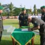 Danrem 012/Teuku Umar, Kolonel Inf Benny Rahadian memimpin upacara Serah Terima Jabatan empat Komandan Satuan jajaran Korem 012/Teuku Umar, pada Sabtu (28/6). (Foto: Ist)