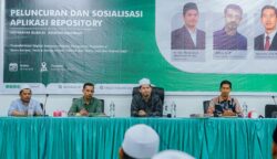 Unisai Samalanga, Bireuen meluncurkan aplikasi repository digital sebagai langkah strategis mendukung keterbukaan akses ilmiah dan transformasi digital kampus di aula Unisai, Sabtu (28/6). (Foto: Ist)