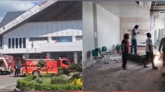 Kebakaran terjadi di Gedung DPRA tepatnya di Ruang Media Center, pada Jum'at siang, 13 Juni 2025.