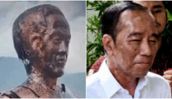 Aneh, Patung Jokowi di Tanah Karo Disebut Mirip dengan Wajah Pak Jokowi saat Sakit
