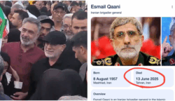 Komandan Pasukan Quds dari Korps Garda Revolusi Islam (IRGC) Iran, Brigadir Jenderal Esmail Qaani, terlihat dalam keadaan hidup dan sehat. Qaani tampil di publik saat menghadiri klaim perayaan kemenangan Iran atas Israel, di Teheran, Selasa (24/6/2025).
