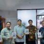 Dari kiri ke kanan : Baron Ferryson Pandiangan (Pembimas Katolik), Samarel Telaumbanua (Pembimas Protestan), Agamna Azka (Penulis buku), Suwarno (Pembimas Budha), Sahnan Ginting (Pembimas Hindu), Rayhan Reza. (Foto: Ist)