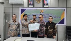Penandatanganan kontrak proyek rehabilitasi jaringan irigasi di Provinsi Aceh dan Riau oleh PT Hutama Karya. (Foto: Ist)