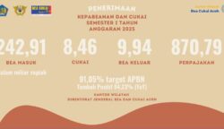 Penerimaan negara dari sektor kepabeanan dan cukai di wilayah Aceh Semester I Tahun 2025 capai Rp261 miliar. (Foto: Ist)